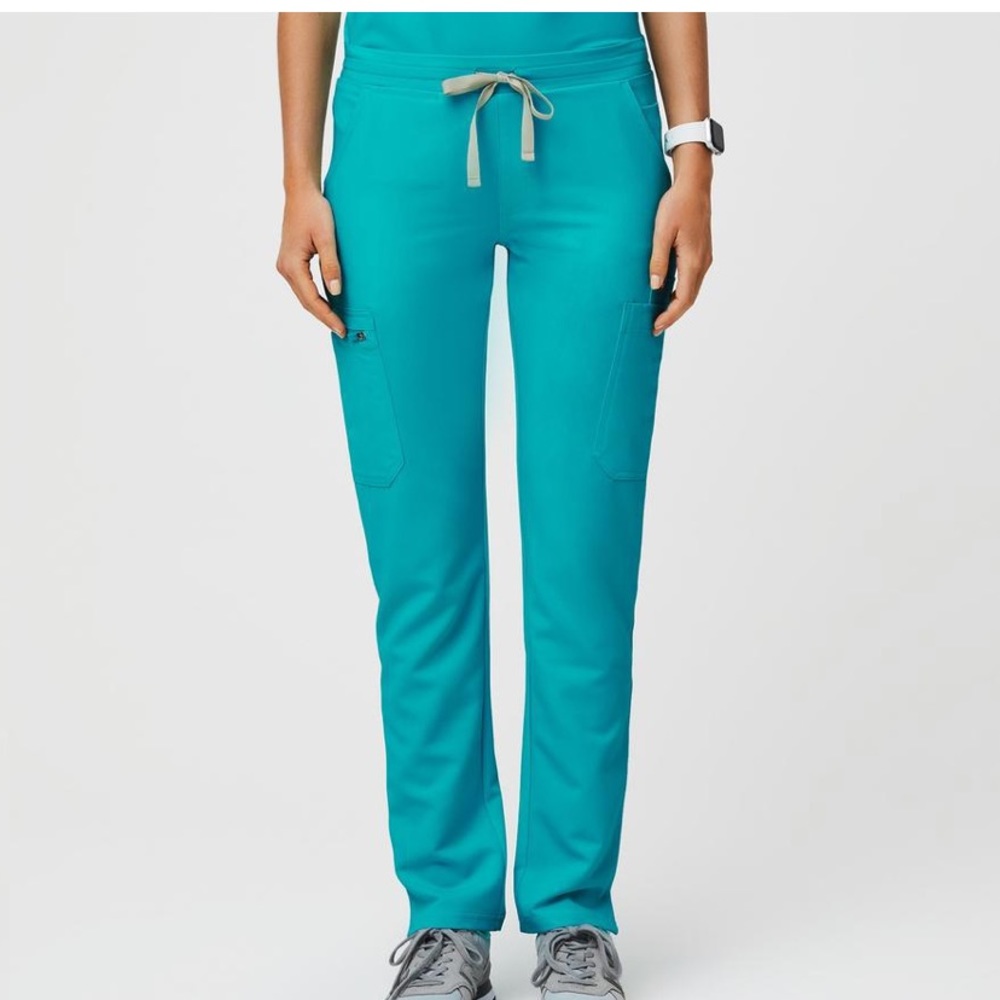 Figs Teal Skinny Scrub pants